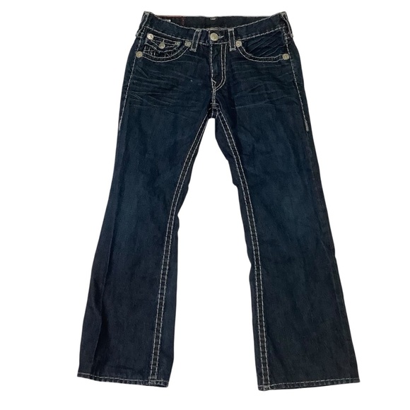 True Religion Men’s Billy Super T Bootcut Jeans Size 33 x 30 Dark Wash - Picture 1 of 12